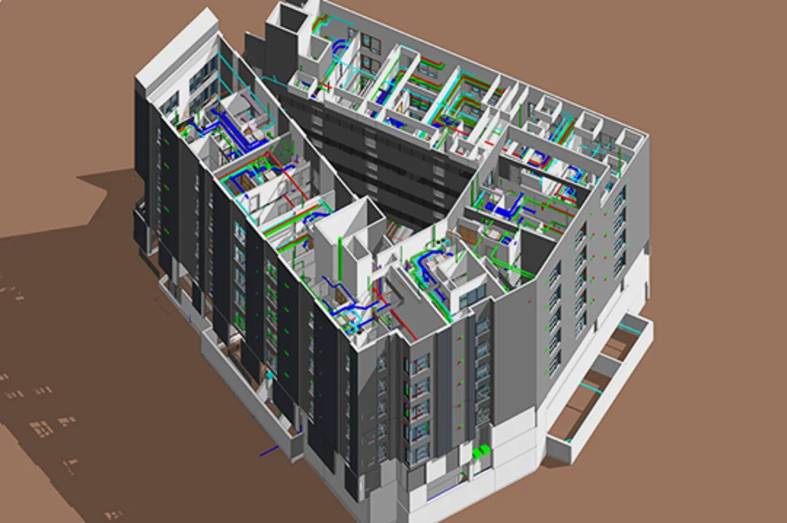 Illustration of various BIM dimensions—Time, Money, Energy, and more—in the AEC industry